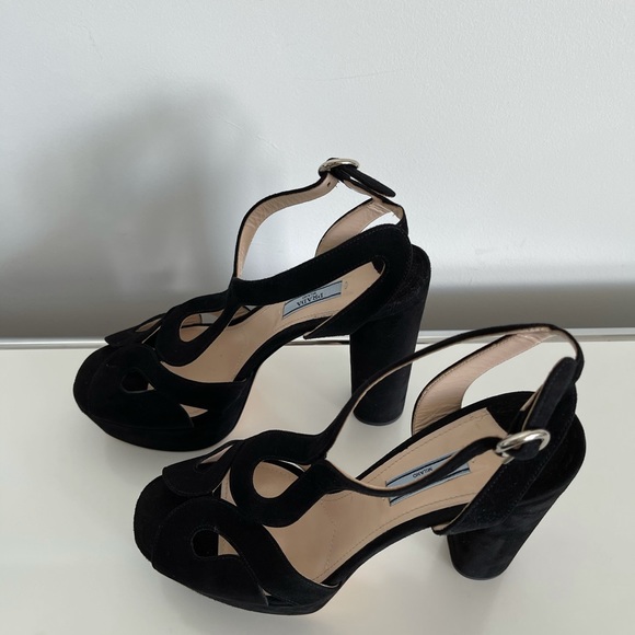 Prada suede black platforms - Picture 2 of 5